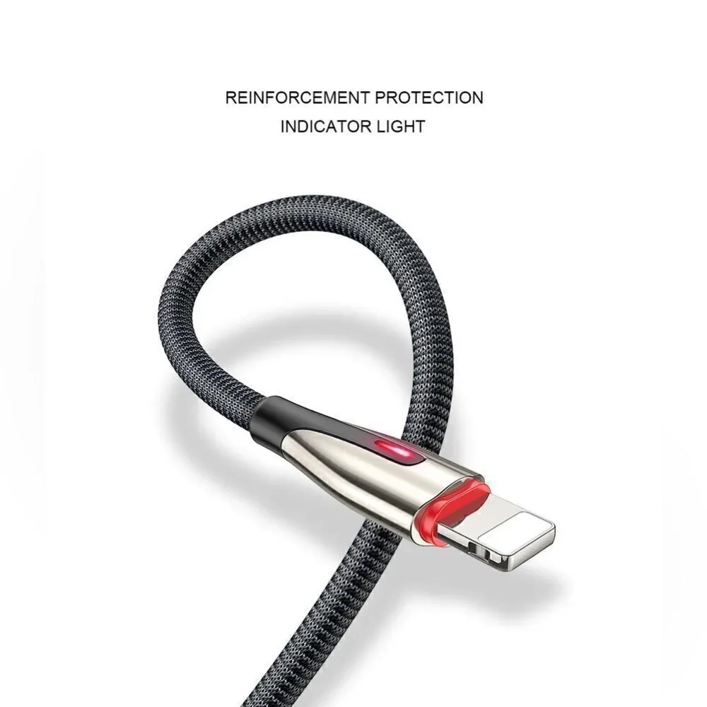 2x Pack Durable iPhone Cable 6FT (Luncky Red/ Black Grey)